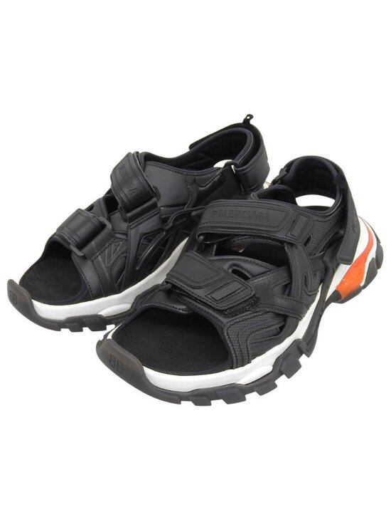 Balenciaga Belt Cross Track Sandals Shoes Black 9 main image 6